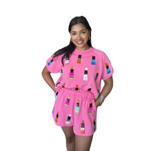 NWT Queen of Sparkles Pink Lipstick Love Set | Sold Out | Size XS